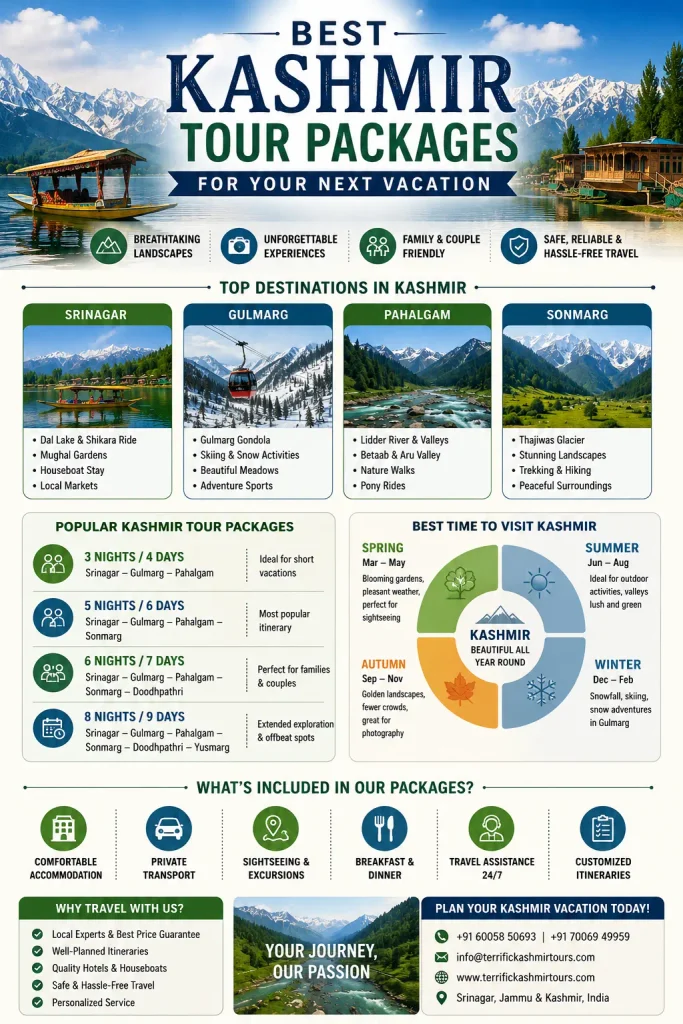 info-graphic Best Kashmir Tour Packages for Your Next Vacation